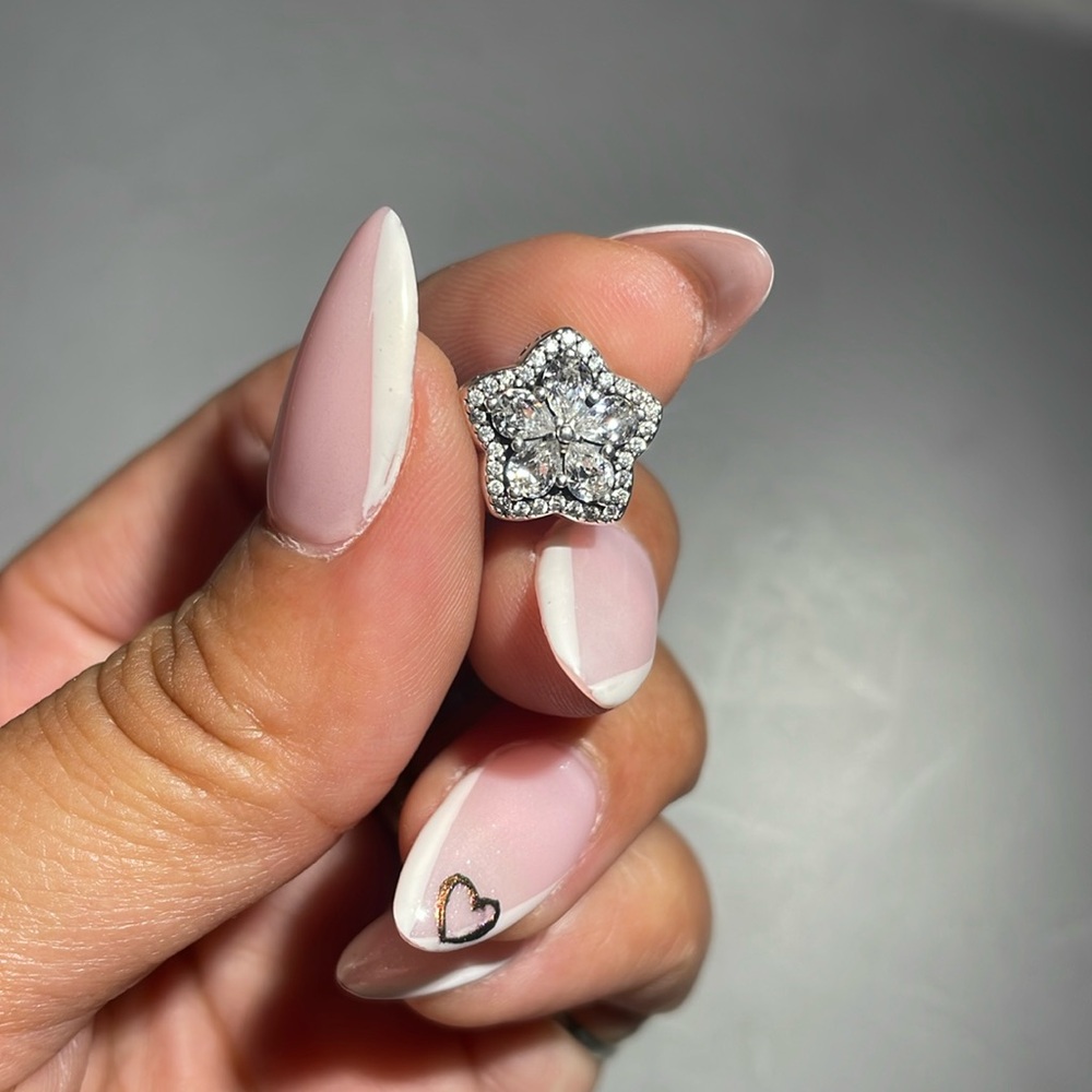 Sparkling Snowflake Authentic Pandora Winter Pave… - image 1